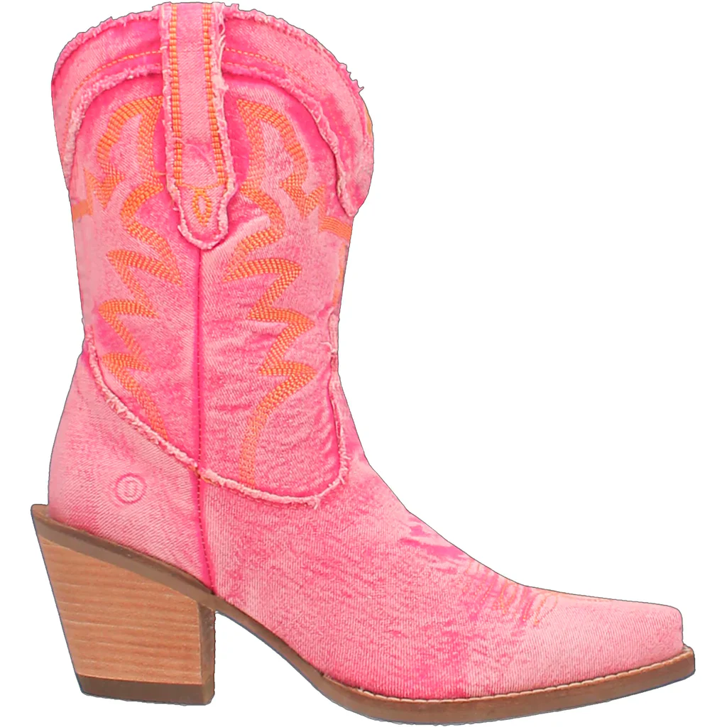 Dingo Dolly Denim Pink Women's Bootie DI950 - Image 2