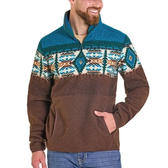 Rock & Roll Fleece Aztec Border Men's Pullover DM91C06186