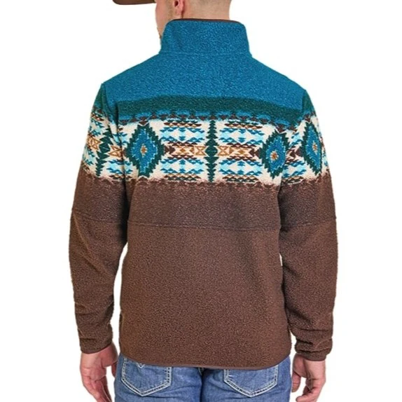 Rock & Roll Fleece Aztec Border Men's Pullover DM91C06186 - Image 2