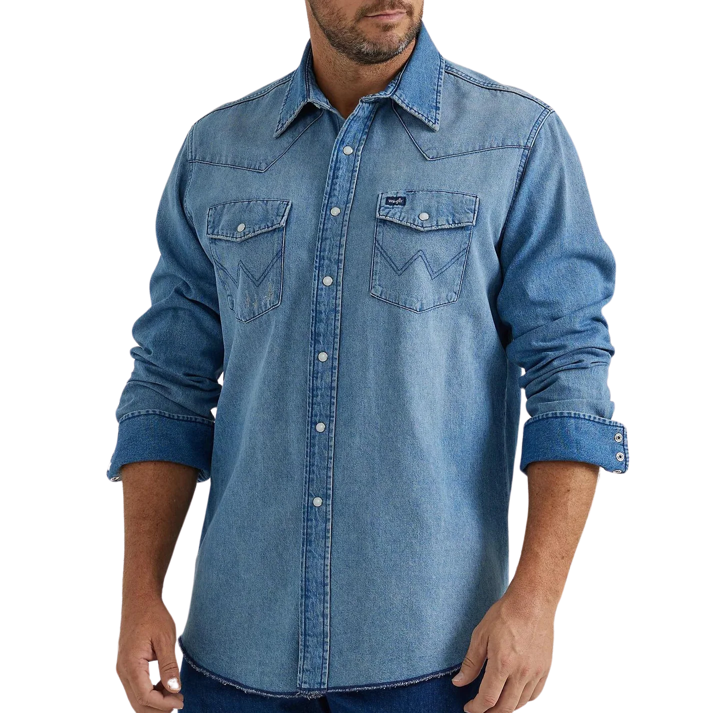 Wrangler Classic Medium Denim Men's Button Up 2345068