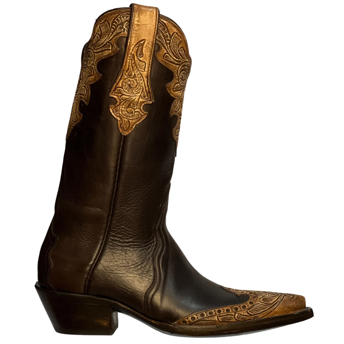 Black Jack Ranch Hand Tooled Women's Boot LHTP245 - Image 2