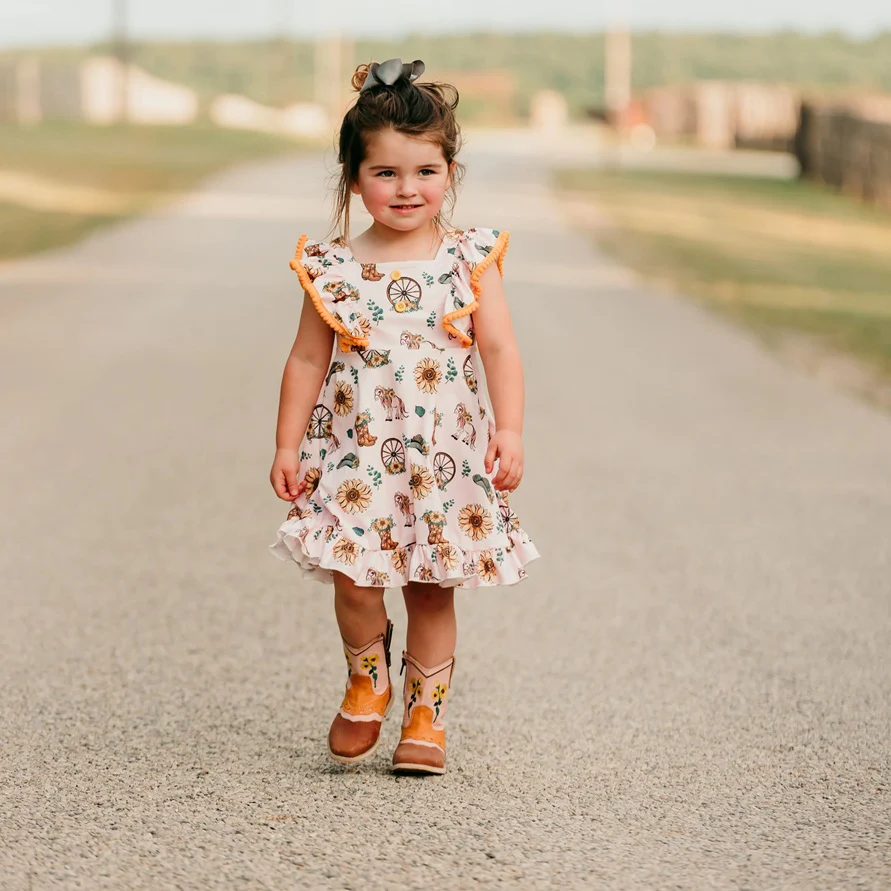 Shea Baby Sunflower Girl's Dress DRP02 - Image 2