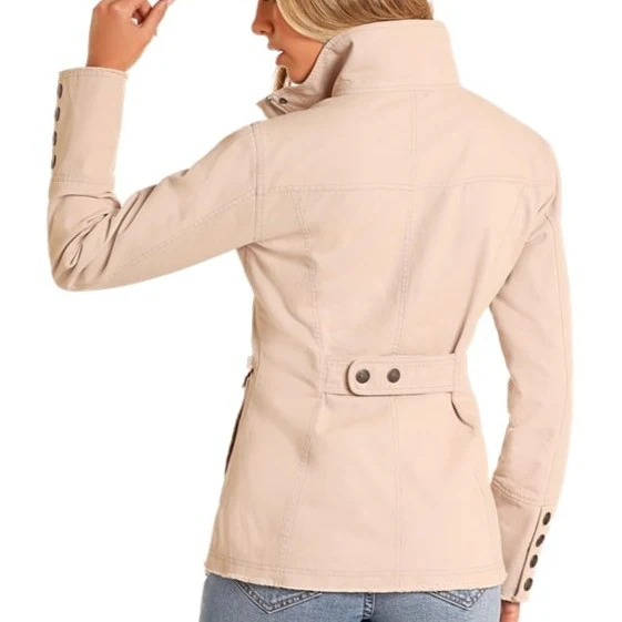 Rock & Roll Cotton Canvas Women's Jacket DW92C04139 - Image 2