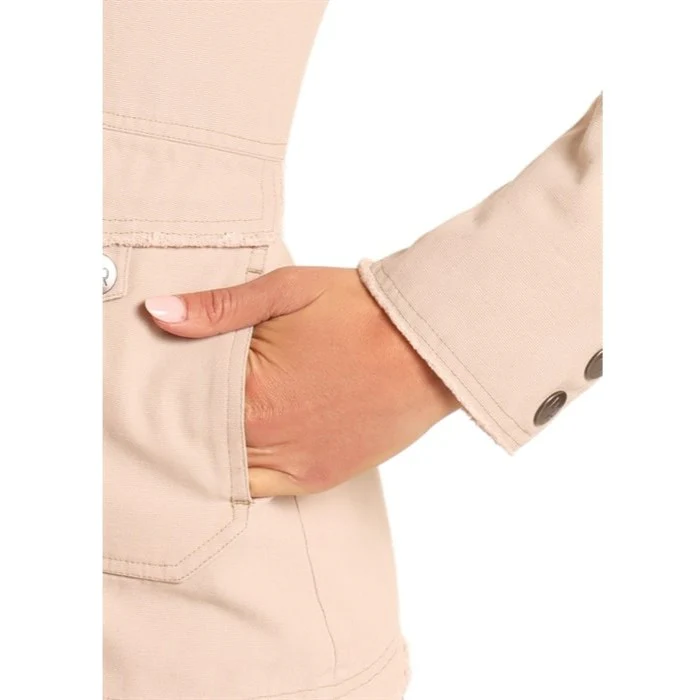 Rock & Roll Cotton Canvas Women's Jacket DW92C04139 - Image 3