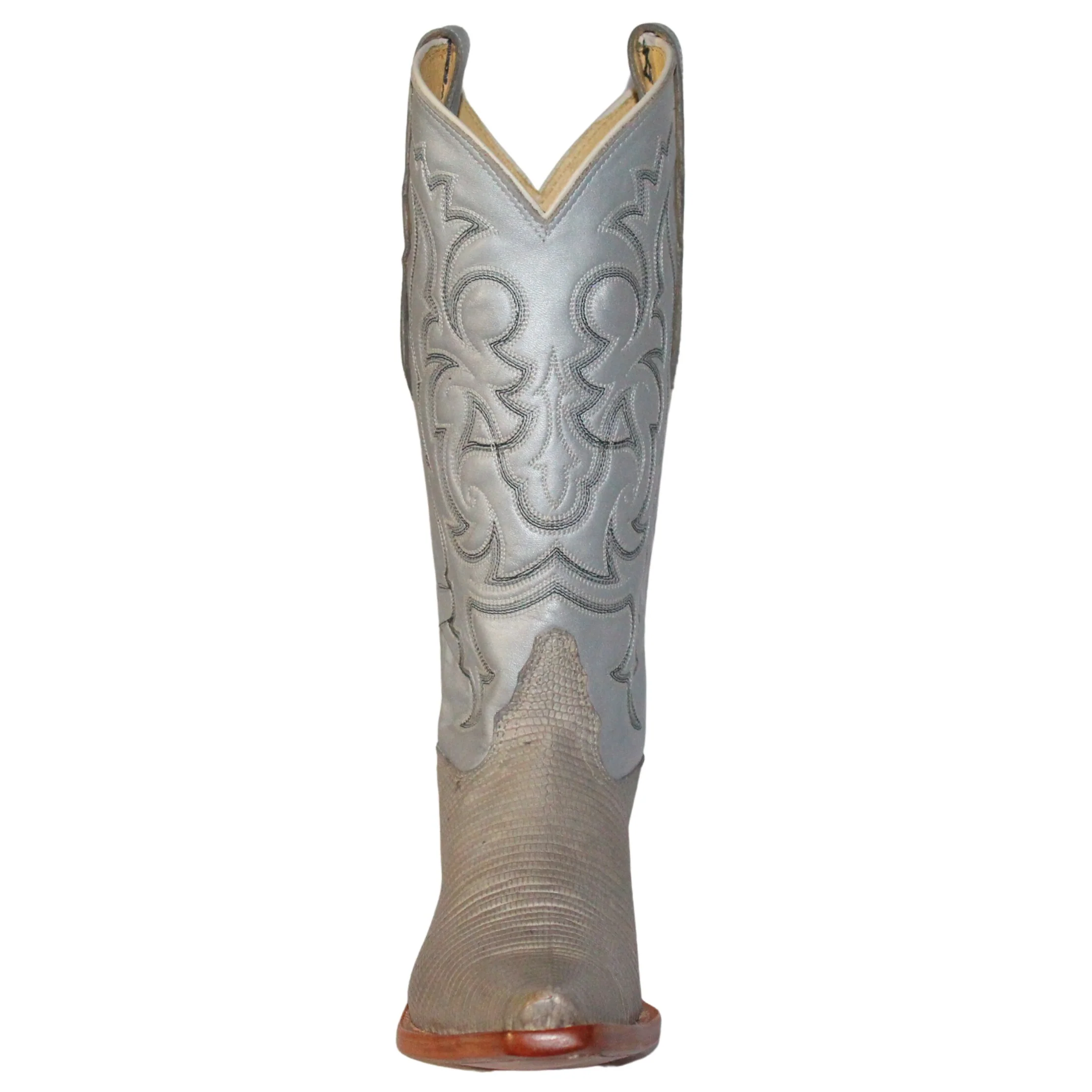 Tony Lama Gray Lizard Women's Boot E1597L - Image 4