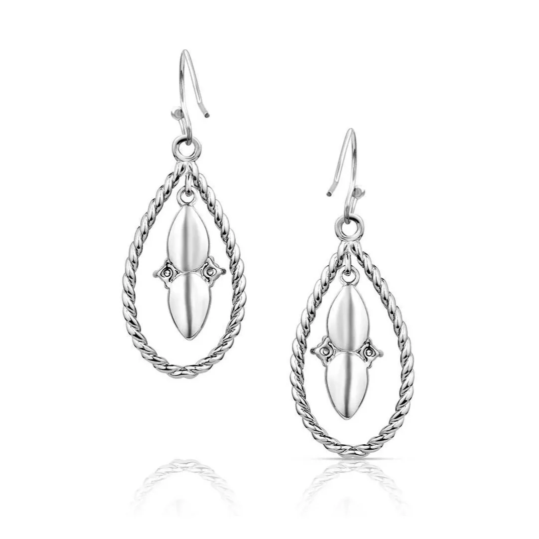 Montana Silversmiths Moonlit Ocean Turquoise Earrings ER5956 - Image 3