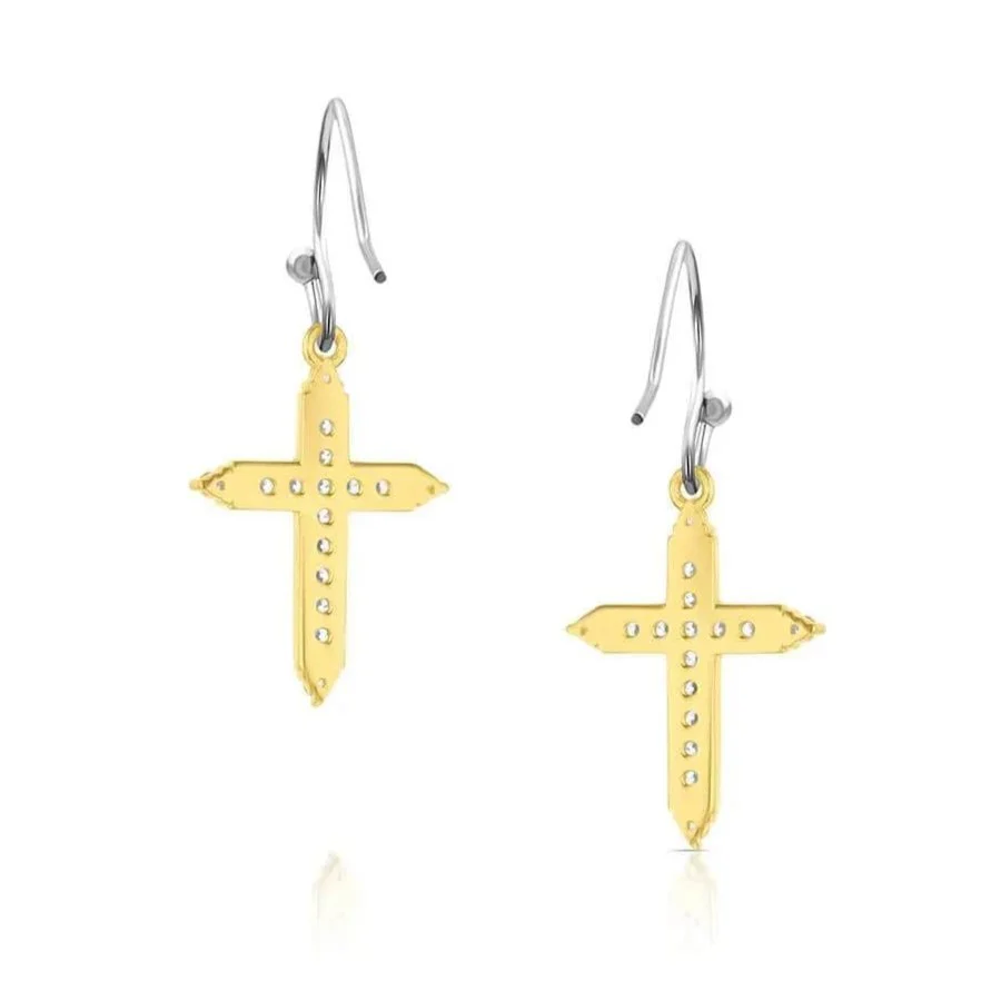 Montana Silversmith Dorado Cross Earrings ER6318 - Image 3