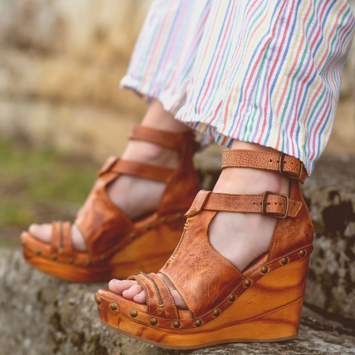 Bed Stu Princess Pecan Women's Wedge Sandal F399029 - Image 5