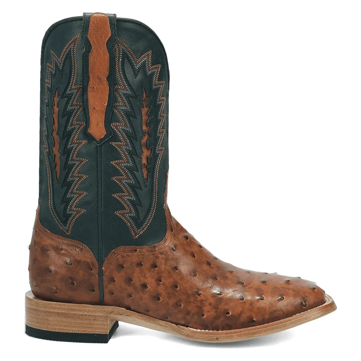 Dan Post Gold Label Brannan FQ Ostrich Brandy Men’s Boot GL102 - Image 2