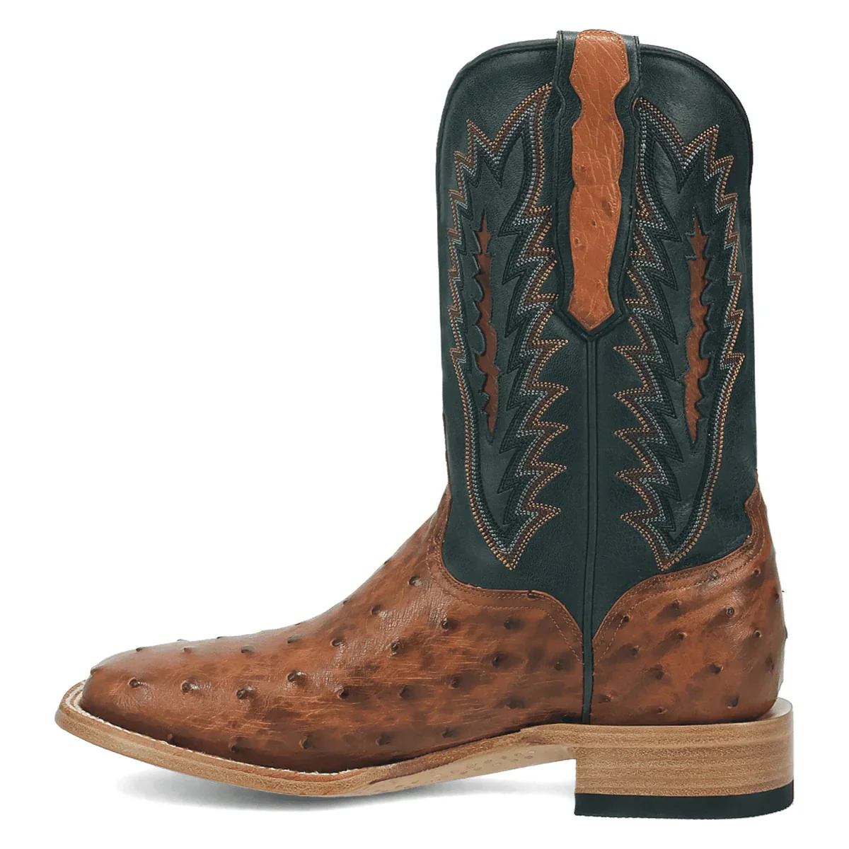 Dan Post Gold Label Brannan FQ Ostrich Brandy Men’s Boot GL102 - Image 3