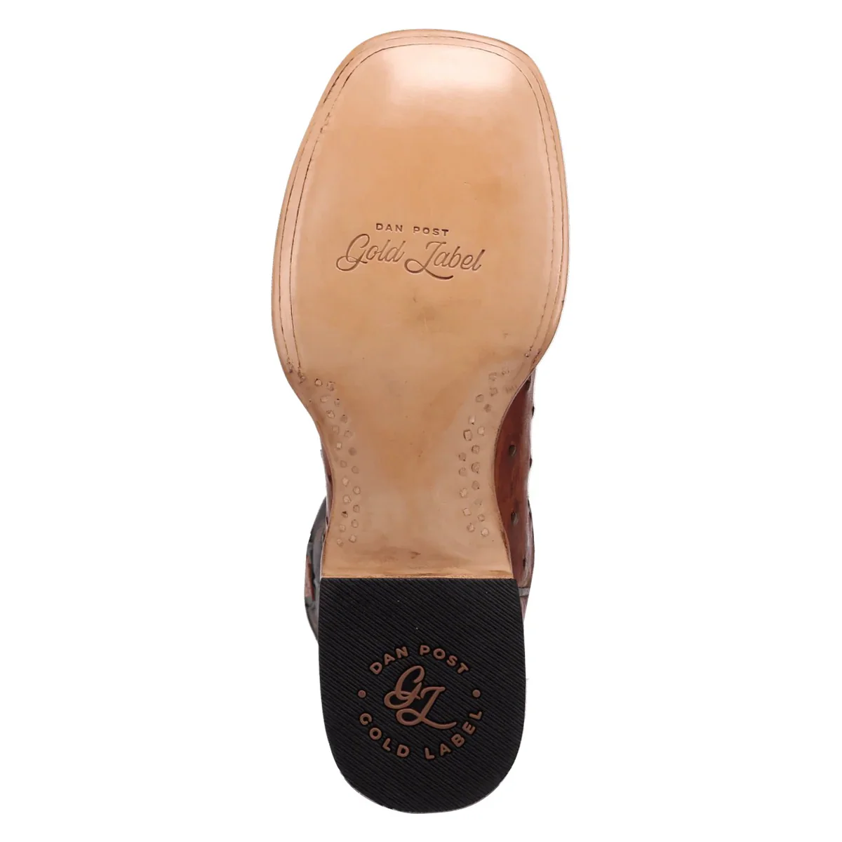 Dan Post Gold Label Brannan FQ Ostrich Brandy Men’s Boot GL102 - Image 7