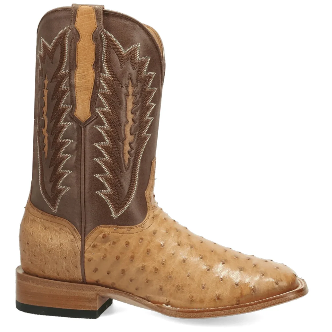 Dan Post Gold Label Brannan FQ Ostrich Tan Men’s Boot GL103 - Image 2