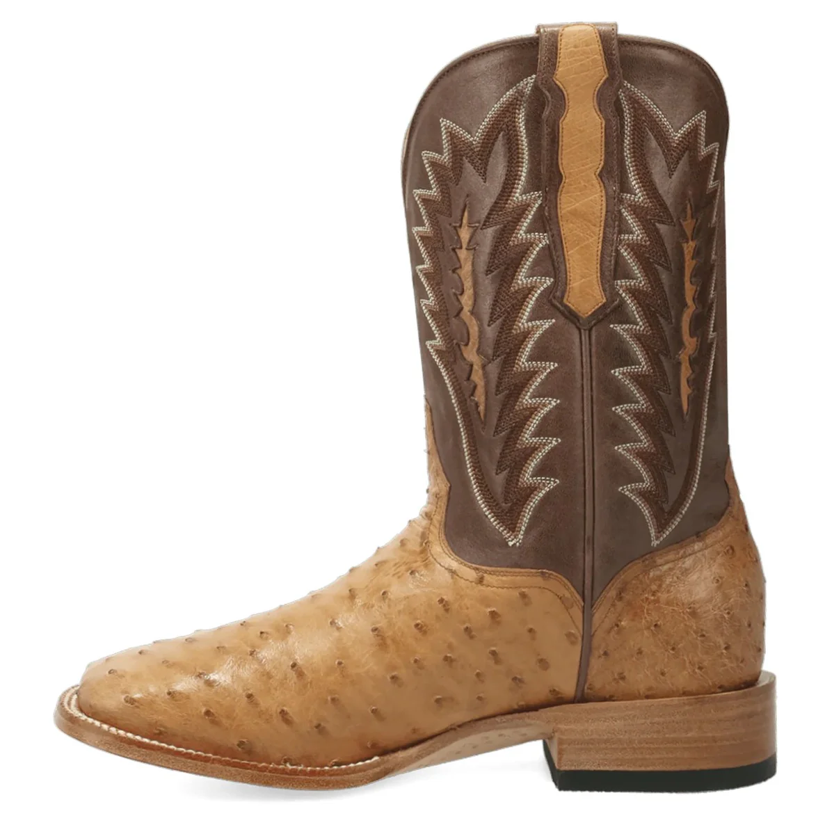 Dan Post Gold Label Brannan FQ Ostrich Tan Men’s Boot GL103 - Image 3