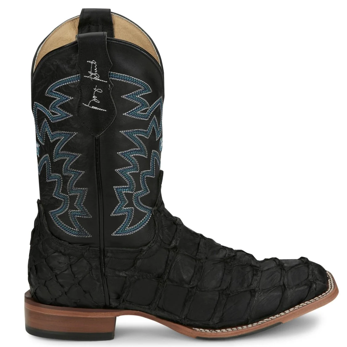 Justin Ocean Front Black Pirarucu Men's Boot GR5708 - Image 2
