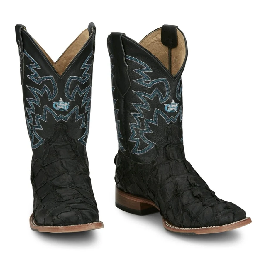 Justin Ocean Front Black Pirarucu Men's Boot GR5708 - Image 8
