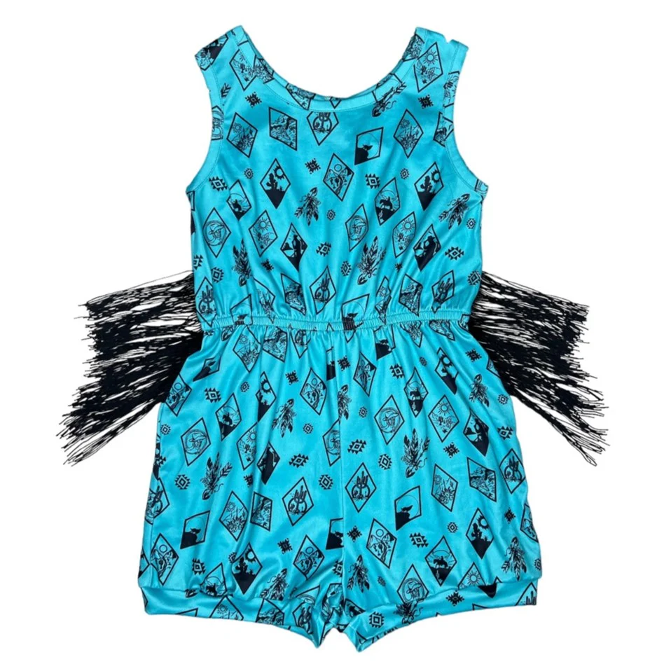 Shea Baby Diamond Fringe Girl's Romper GROM05
