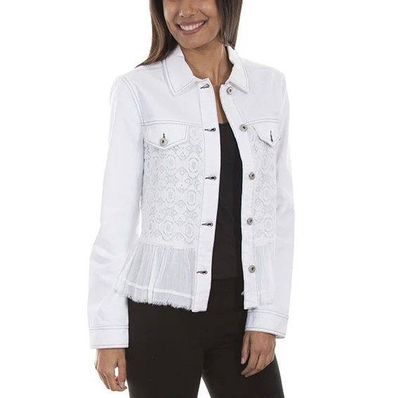Scully White Lace Women's Jean Jacket HC465