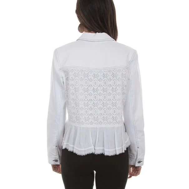 Scully White Lace Women's Jean Jacket HC465 - Image 2