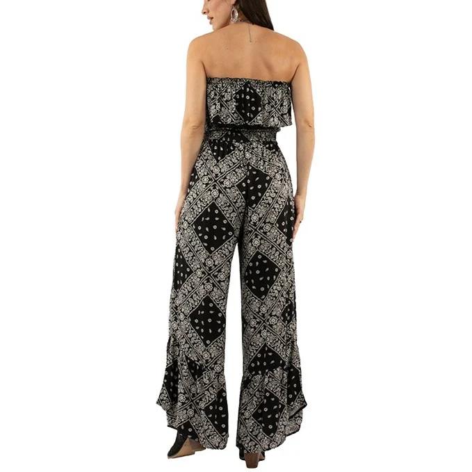 Scully Bandana Print Black Women's Jumpsuit HC744 - Image 2
