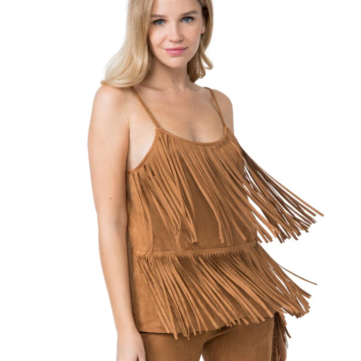 Vocal Fringe Camel Women's Cami IM2012T - Image 3