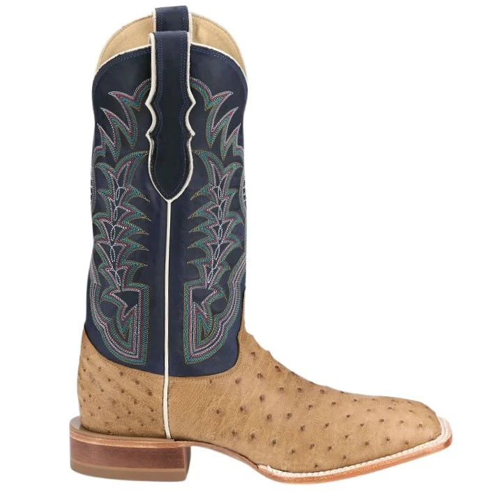 Justin FQ Ostrich Chisolm Antique Saddle Men's Boot JE8170 - Image 2