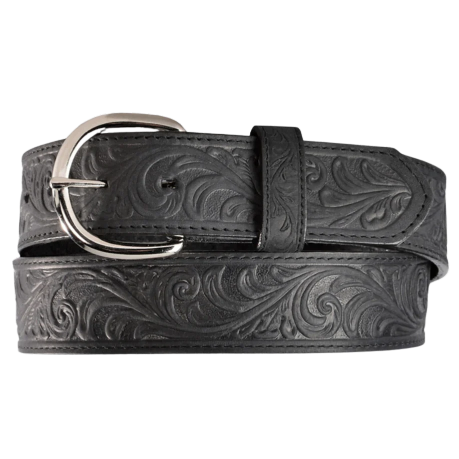 Justin Western Scroll Black Belt 53903