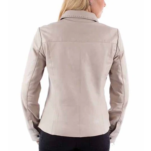 Scully Lamb Vanilla Women's Leather Jacket L1024157 - Image 2