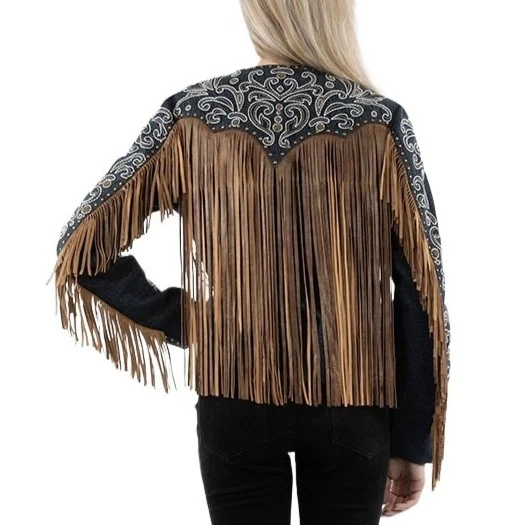 Scully Studded Fringe Women's Jacket L1073 - Image 2