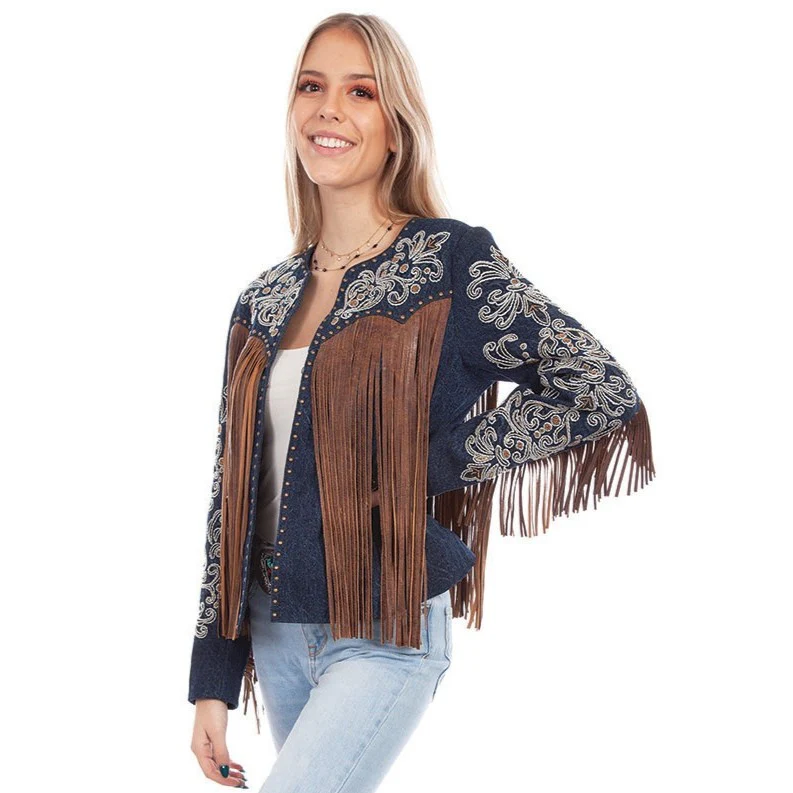 Scully Studded Fringe Women's Jacket L1073 - Image 3