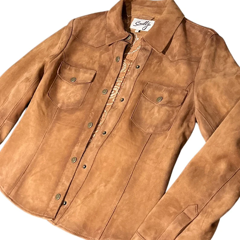 Scully Lamb Leather Tan Women's Jackets L1166-41 - Image 2