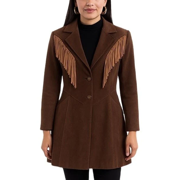 Scully Knee Length Fringe Women's Jacket L1195