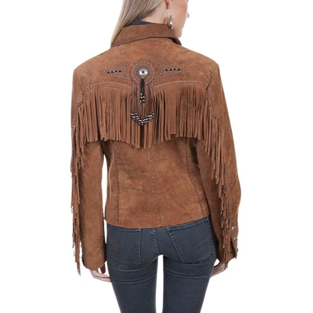 Scully Concho Beaded Fringe Women's Jacket L152-81 - Image 2