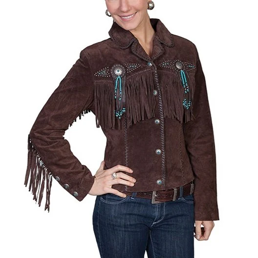 Scully Concho Beaded Fringe Women's Jacket L152-86