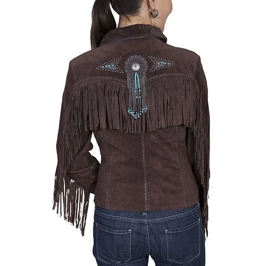Scully Concho Beaded Fringe Women's Jacket L152-86 - Image 2