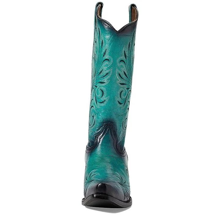 Circle G Black and Turquoise Women's Boot L2076 - Image 3