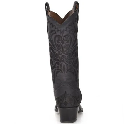 Circle G Classic Black Suede Embroidery Women's Boot L5433 - Image 5