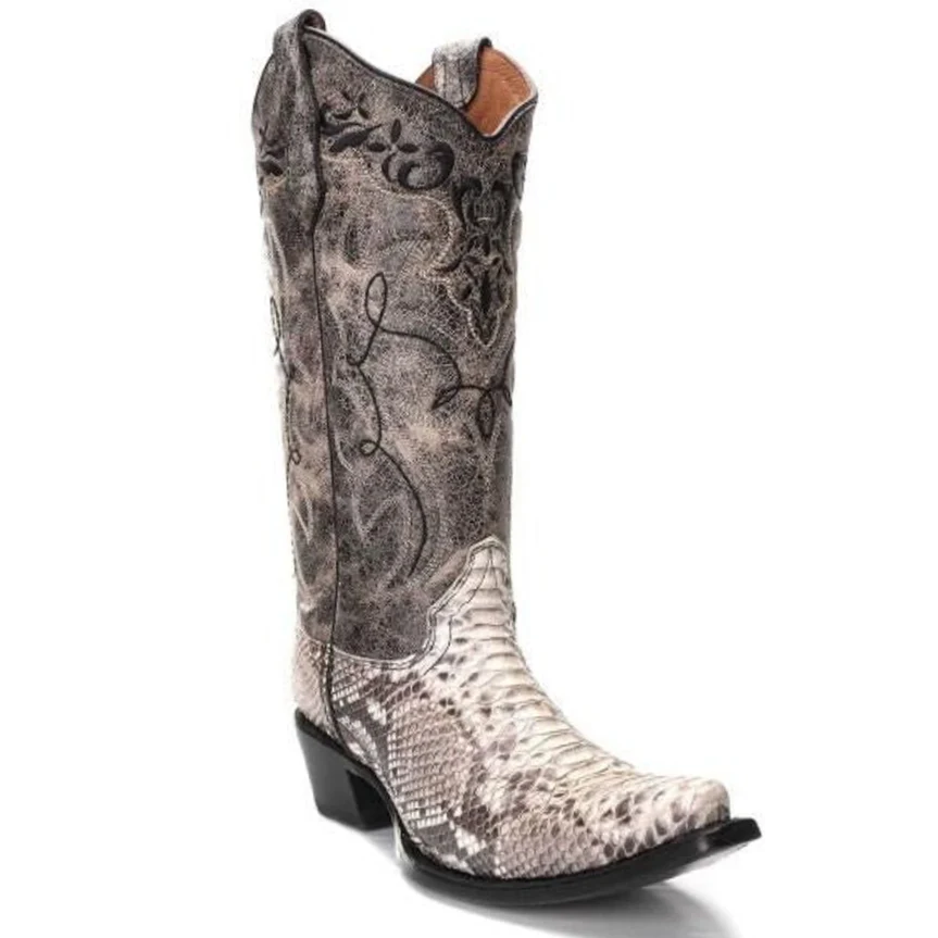 Circle G Grey and White Python Women's Boot L5698