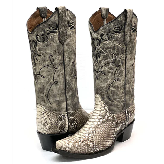 Circle G Grey and White Python Women's Boot L5698 - Image 7