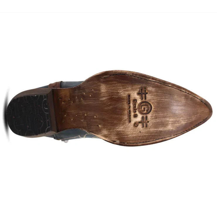 Circle G Blue and Brown Floral Women's Bootie L5940 - Image 5