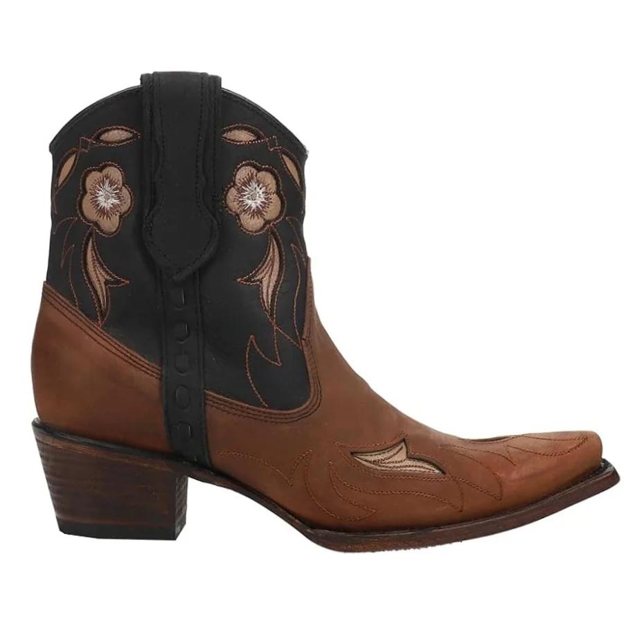 Circle G Camel Floral Women's Bootie L6096 - Image 2