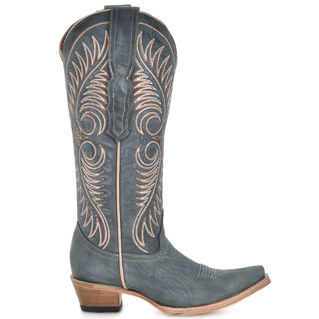 Circle G Distressed Blue Embroidery Women's Boot L6120 - Image 2