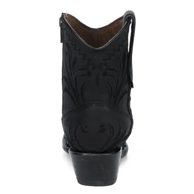 Circle G Classic Black Suede Embroidery Women's Bootie L6225 - Image 4