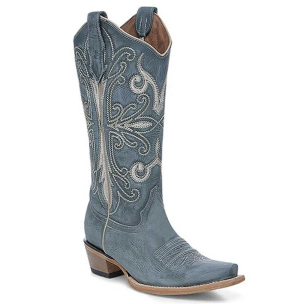 Circle G Embroidery and Blue Women's Boot L6275