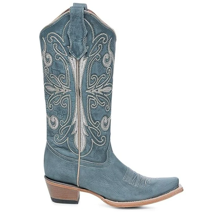 Circle G Embroidery and Blue Women's Boot L6275 - Image 2