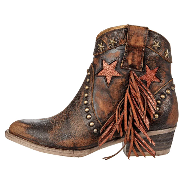 Circle G Star Fringe Women's Bootie Q0181 - Image 3