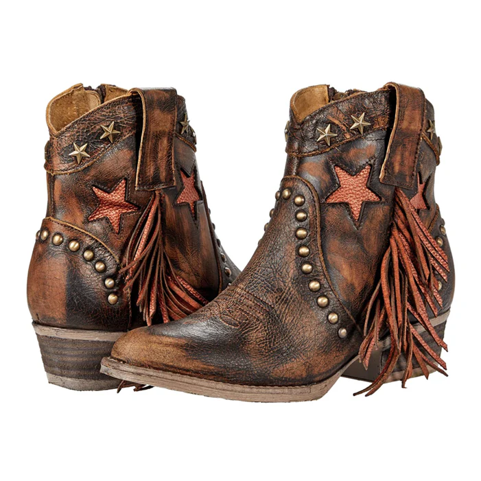 Circle G Star Fringe Women's Bootie Q0181 - Image 6