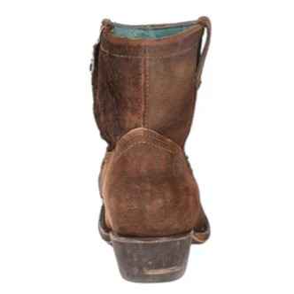 Corral Brown Suede Distressed Women's Bootie C1064 - Image 3