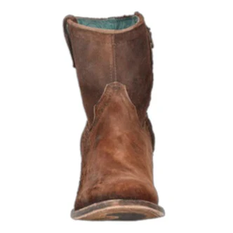 Corral Brown Suede Distressed Women's Bootie C1064 - Image 4