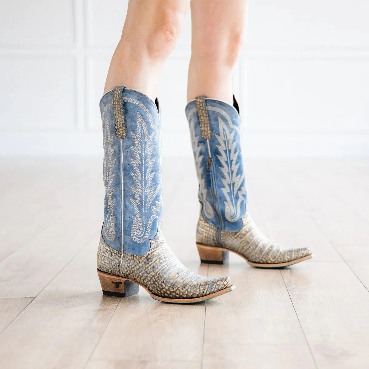 Lane Skylight Gilded Denim Women's Boot LB0498B - Image 9