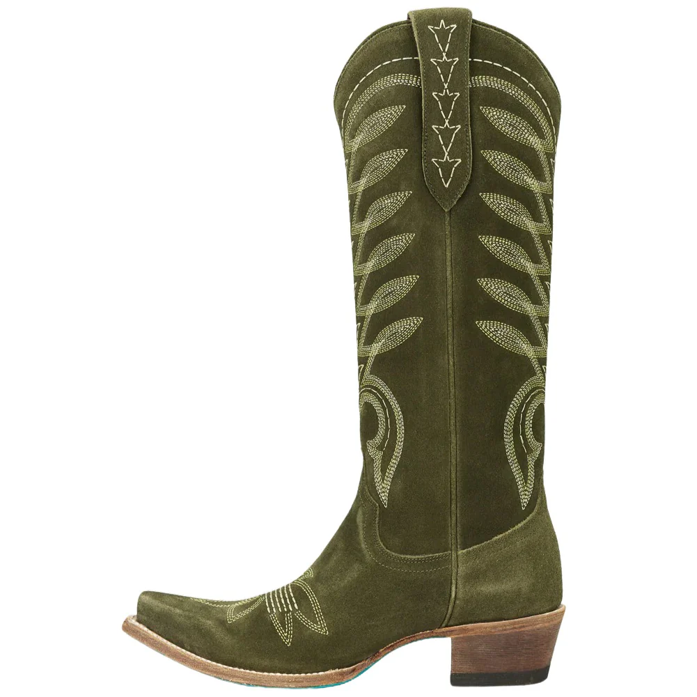 Lane Squash Olive Blossom Suede Women's Boot LB0529B - Image 3